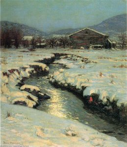 Woodstock Meadows In Winter — Lowell Birge Harrison