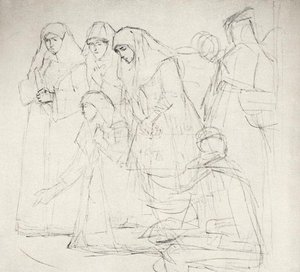 Female Figures, Wanderer, Whacky (study To ''boyarynya Morozova'') — Vasily Ivanovich Surikov, Contemporary Realism