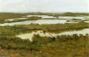 A River Estuary — Albert Bierstadt