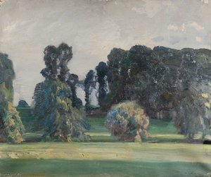 Landscape With Trees — Sir Alfred James Munnings, Impressionism