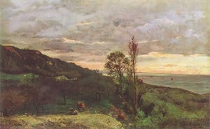 Landscape Near Villerville — Charles-françois Daubigny