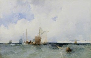 A Sea Piece — Richard Parkes Bonington, Romanticism
