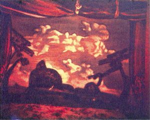 Study Of Scene Design For ''night On Bald Mountain'' — Nicholas Roerich, Roerich Symbolism