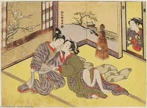 Young Lovers With A Clock — Suzuki Harunobu
