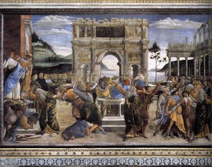 The Punishment Of Korah And The Stoning Of Moses And Aaron — Sandro Botticelli