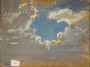 A Sky Study (verso) — Sir Alfred James Munnings, Impressionistic Landscape