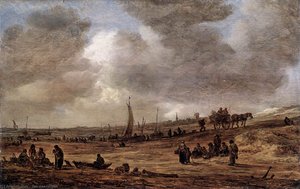 A Beach With Fishing Boats — Jan Josephszoon Van Goyen, Dutch Golden Age Landscape