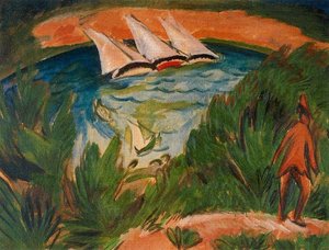 Boats In The Storm — Ernst Ludwig Kirchner