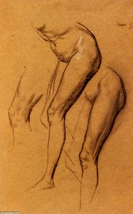 Nude Studies Of Long Mary, Two Being Studies For Eve Tempted — George Frederic Watts, Symbolism