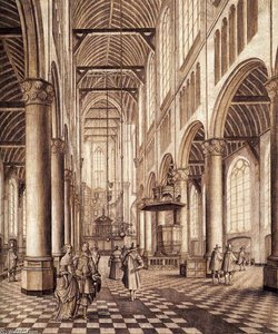 Interior Of The Nieuwe Kerk, Delft — Johannes Coesermans