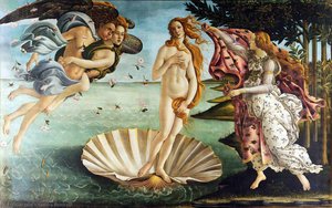 Venus Födelse Ca Uffizi — Sandro Botticelli, Early Renaissance