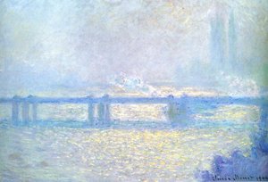 Charing Cross Bridge, Overcast Weather — Claude Monet