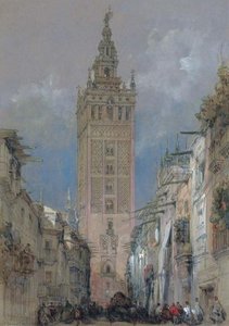 The Moorish Tower At Seville, Called The Giralda, Spain — David Roberts