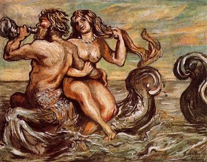 Nymph With Triton — Giorgio De Chirico