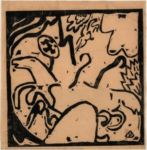 Drei Reiter (three Riders) — Wassily Wassilyevich Kandinsky, Expressionist Painting