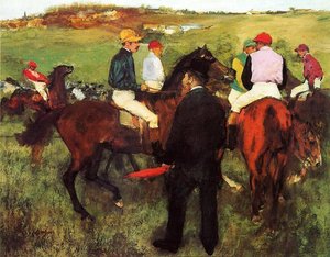 Racehorses At Longchamp — Edgar Degas