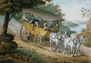 Travel By Stagecoach Near Trenton — Pavel Svinyin, Romanticism