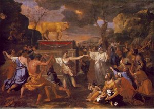 The Adoration Of The Golden Calf Ng London — Nicolas Poussin