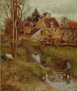 The Brook At Osny — Camille Pissarro, Impressionist Landscape