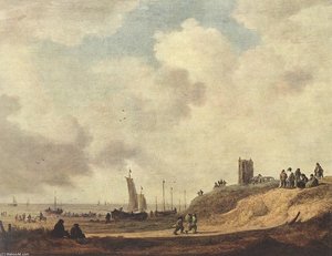 Seashore At Scheveningen — Jan Josephszoon Van Goyen, Dutch Golden Age Landscape