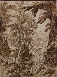 Wooded Landscape with a Reading Hermit