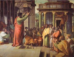 Cartoon For St. Paul Preaching In Athens — Raphael