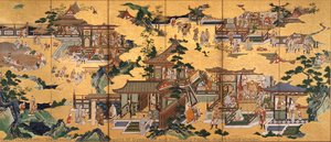 Paragons Of Dynasties And Xianyang Palace (right-hand Screen) — Shigenobu Takizawa