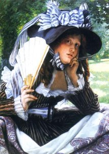 Girl With A Fan — Јакоб Жозеф Тисот