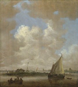 A River Scene, With A Hut On An Island — Jan Josephszoon Van Goyen