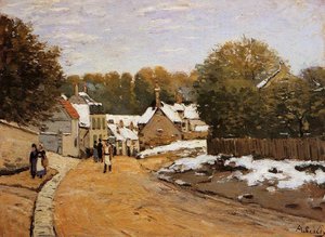 Early Snow At Louveciennes (also Known As Rue De Voisins, Louveciennes: First Snow) — Alfred Sisley