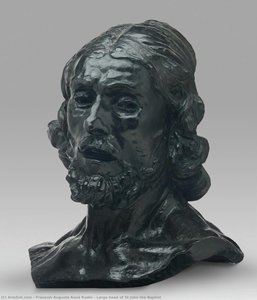 Large Head Of St John The Baptist — Auguste Rodin, Early Modern Sculpture