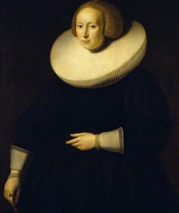 Portrait of an Unknown Lady in Black, with a Broad Cartwheel Ruff