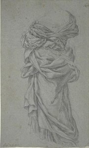 Drapery Of Woman, Rear View — Pietro Da Cortona