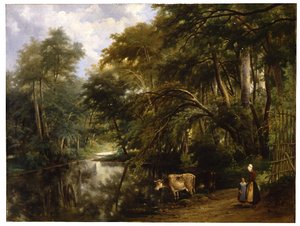 Vue De La Cavée Saint Martin, Près De La Forêt De Compiègne — Renoux Charles Caius