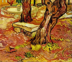 The Stone Bench In The Garden At Saint-paul Hospital — Vincent Willem Van Gogh