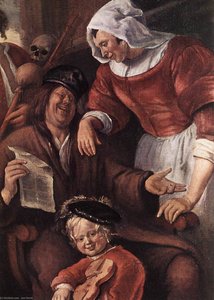 A Merry Party (detail) — Jan Havickszoon Steen, Baroque Realism