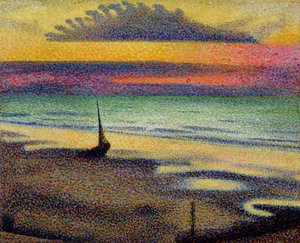 On The Beach — Georges Lemmen, Neo-impressionism