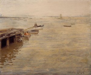 Seashore (also Known As A Grey Day) — William Merritt Chase