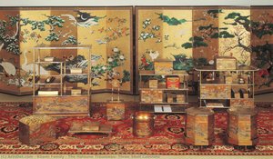 The Hatsune Trousseau, Three Shelf Cabinets — Kōami Family