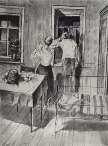 The First Sketch For The Painting In 1919 — Kuzma Petrov-vodkin