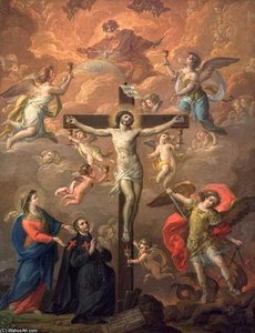 Crucifixion With St Michael — Zacarías González Velázquez