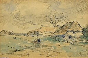 Riethorst - Potlood En Aquarel — Willem Cornelis Rip