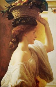 A Girl With A Basket Of Fruit — Sir Frederic Lord Leighton