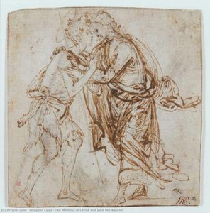 The Meeting Of Christ And John The Baptist — Filippino Lippi