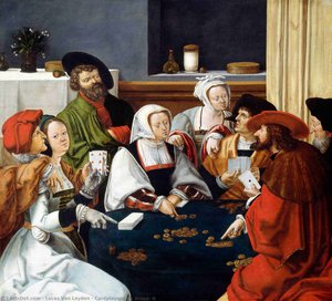 Cardplayers, Ca Wood, N — Lucas Van Leyden, Renaissance