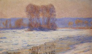The Seine At Bennecourt In Winter — Claude Monet, Impressionism