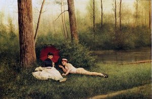 A Rest After Boating — Georges Croegaert