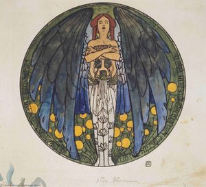 The Sketch Of The Round Window Art — Koloman Moser, Art Nouveau