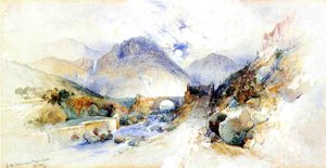 In The Cajon Above Troyes, Mexico — Thomas Moran