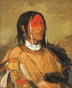 Eeh Tow Wées Ka Zeet, He Who Has Eyes Behind Him (also Known As Broken Arm), A Foremost Brave — George Catlin, American Frontier Art